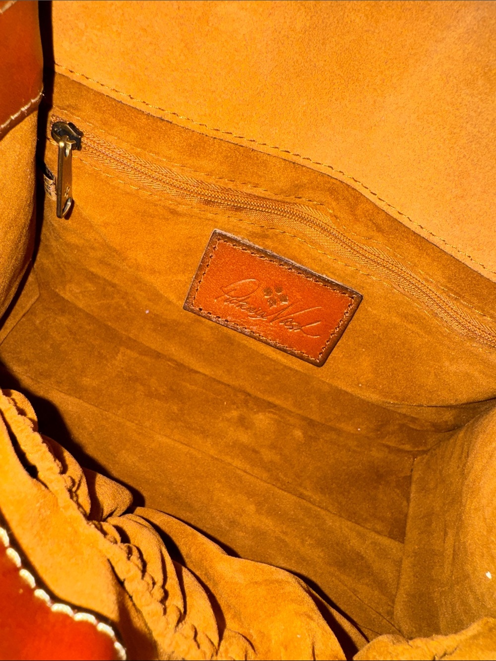 Patricia Nash Chauny Tooled Floral Embossed Brown Leather Satchel - Picture 15 of 17